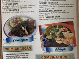 Cancun Mexican menu