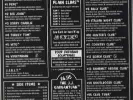 Jimmy John's menu