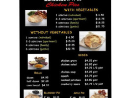 Harrows Chicken Pies menu