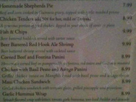 Mcgillicuddy's Irish Pub menu