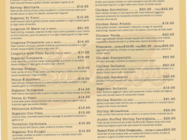 Savino's Restaurant Wine Bar menu