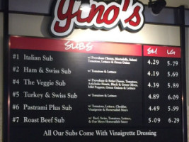 Gino's Italian Deli menu