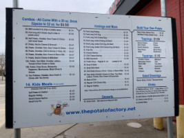 The Potato Factory menu