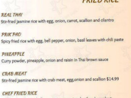 Real Thai menu