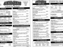 Subs N Suds menu