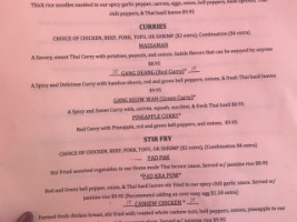 Thai Bistro menu