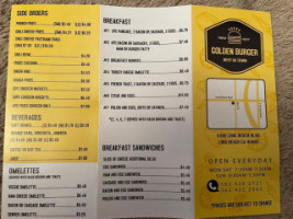 Golden Burger menu