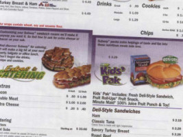 Subway menu