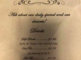 Caffe In Eufaula Flower Shoppe menu