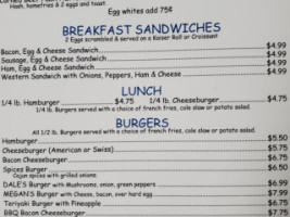 Megan's Family menu