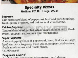 Pizza Hut menu