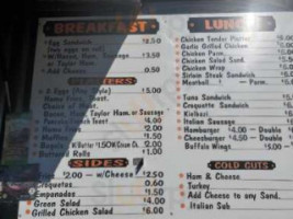 The Black Truck menu