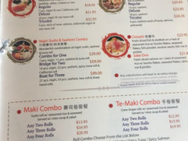 Pacific East Japanese And Maylaysian menu