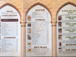 Kabob Hut menu