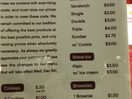 Diddy Riese Cookies menu