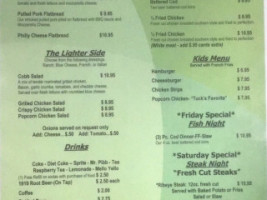 Tuck's Place menu