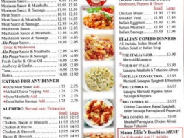 Fontana's Italian Eatery menu