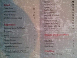 Yamato Japanese Steakhouse menu