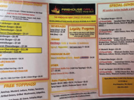 Firehouse Grill Burgers Fries Take-out menu