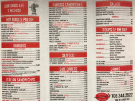 Donald's Famous Hot Dogs menu