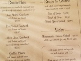 Patty's Wicker Cafe menu