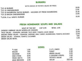 Indian Creek Cafe menu