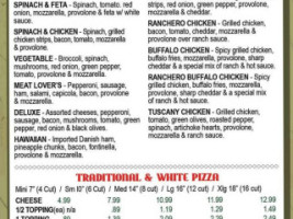 Bella Mia Pizzeria menu