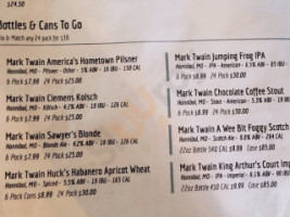 Mark Twain Brewing Company menu