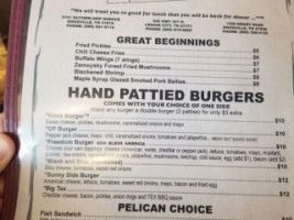 The Burgers menu