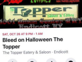 Topper Saloon Eatery menu