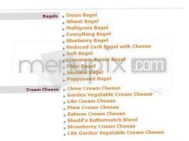 Dunkin menu