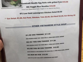 Pho Banh Mi Grill menu