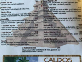 Si Casa Flores menu