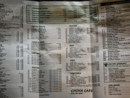 China Cafe menu