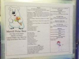 Polar Bear menu