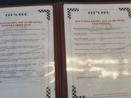 Lee's -b-q menu