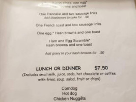 Malin Country Diner menu