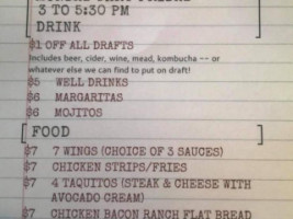 The Taphouse At Nye Creek menu