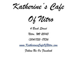 Katherine's Cafe menu