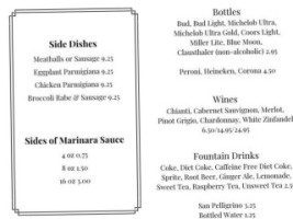 Mama Maria's Pizzaria Subs menu