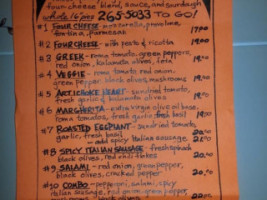 Panini Bakery menu