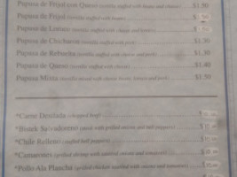 Pupuseria Mercedes Llc menu