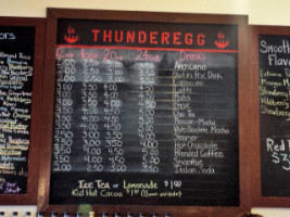 Thunderegg Coffee Co. menu