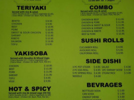 Lebanon Teriyaki menu