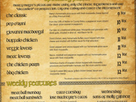 Marty Magee's Irish Pub menu