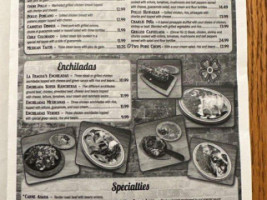 La Fragua Mexican menu