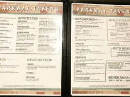 The Parkway Tavern menu