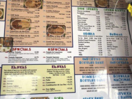 Tacos El Zarape menu