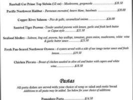 The Cafe On Hawk Creek menu