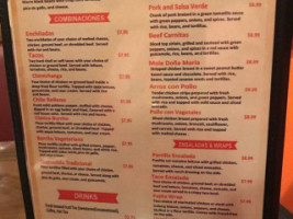 Fiesta Mexicana menu